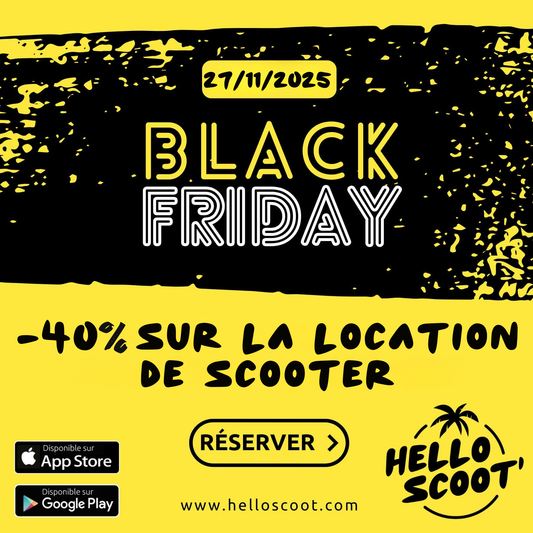 Two-seater electric scooter Tahiti Faa’a Airport